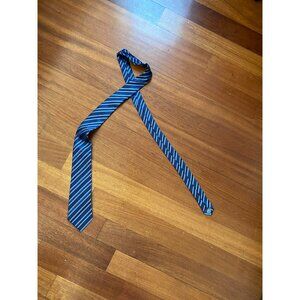 men's tie, blue striped